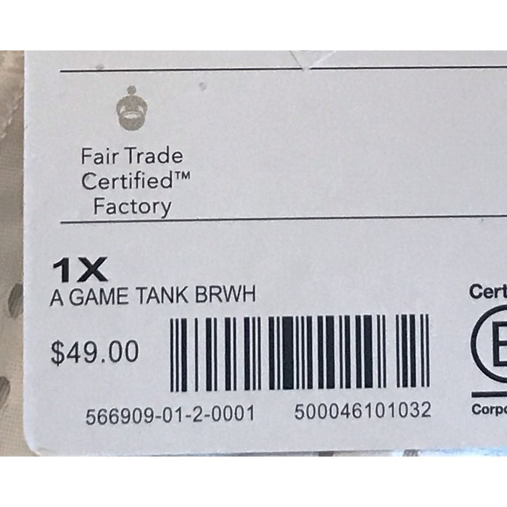 Athleta White A Game Tank Top NEW Perforated Racer Run High Neck 1X - Picture 6 of 6